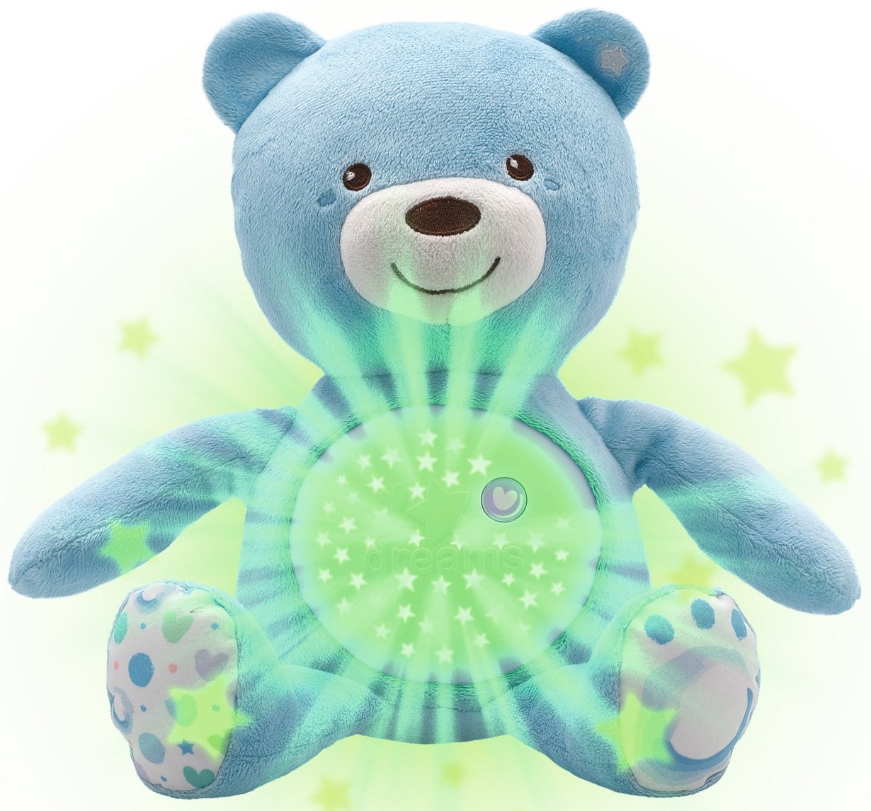 Chicco - Nachtlicht für Babys Musik - blau - Bär mit