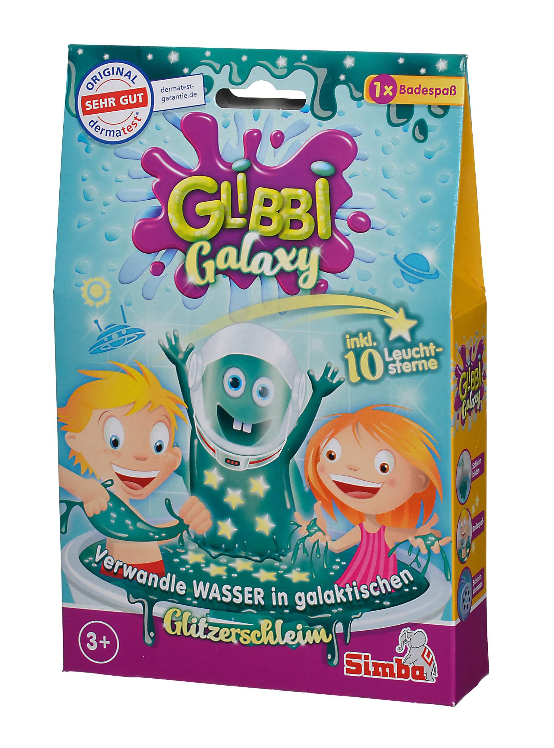 mit Galaxy Leuchtsternen - Badespaß Glibbi