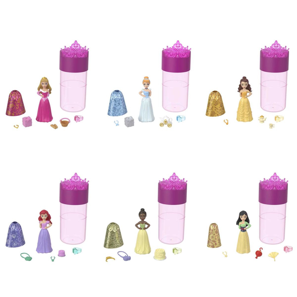 1 Stück Minipuppe - Prinzessin Disney - Color - Reveal